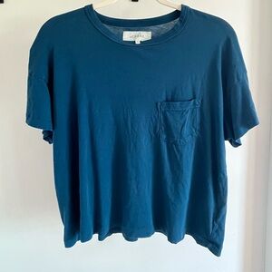 THE GREAT. Pocket Tee Deep Teal Size 1